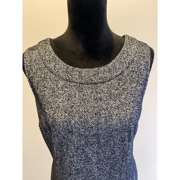 Cabi Women’s Vest Tweed Type Fabric Sz Large Black White Pockets Business Wear - Picture 3 of 12